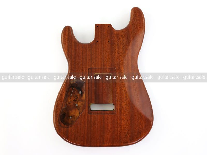 One-of-a-Kind Burl Wood Veneer Epoxy Resin ST Style Electric Guitar Body (SBE-026)