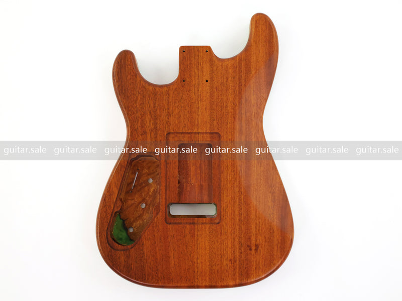 One-of-a-Kind Burl Wood Veneer Epoxy Resin ST Style Electric Guitar Body (SBE-027)