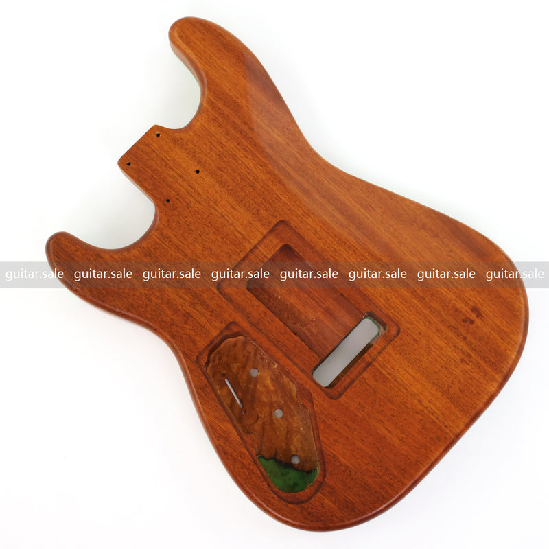One-of-a-Kind Burl Wood Veneer Epoxy Resin ST Style Electric Guitar Body (SBE-027)