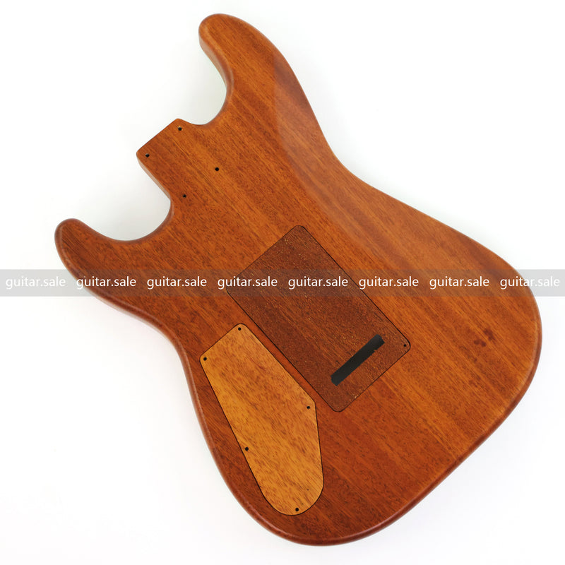One-of-a-Kind Burl Wood Veneer Epoxy Resin ST Style Electric Guitar Body (SBE-027)
