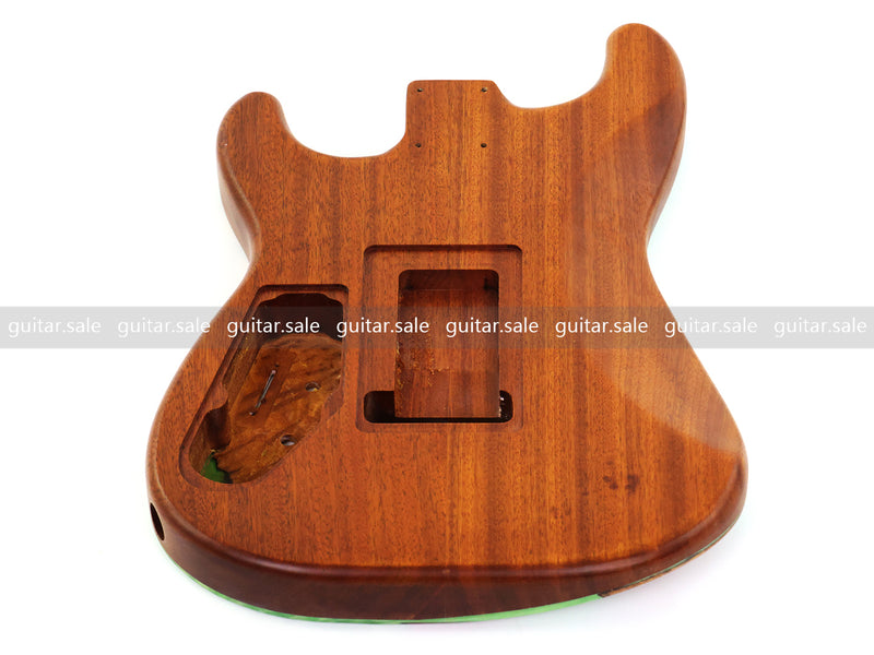 One-of-a-Kind Burl Wood Veneer Epoxy Resin ST Style Electric Guitar Body (SBE-027)