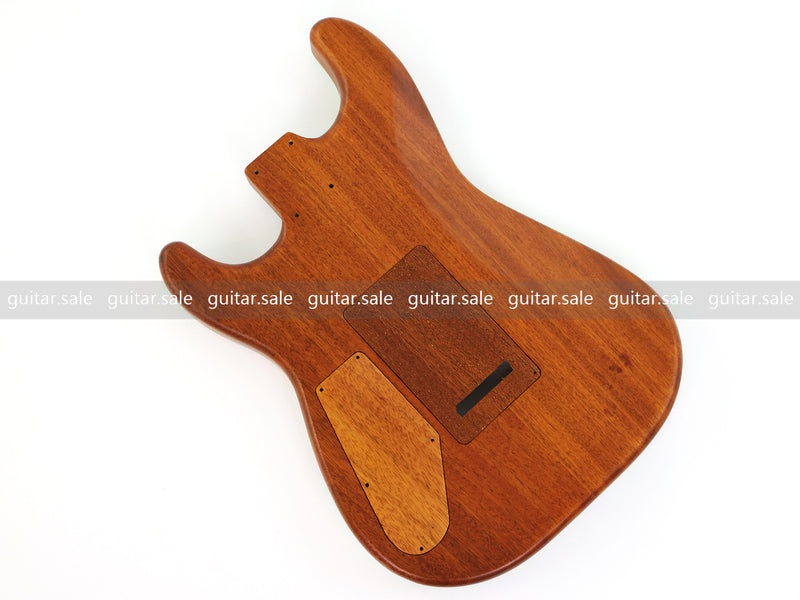 One-of-a-Kind Burl Wood Veneer Epoxy Resin ST Style Electric Guitar Body (SBE-027)