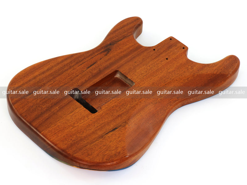 One-of-a-Kind Burl Wood Veneer Epoxy Resin ST Style Electric Guitar Body (SBE-030)