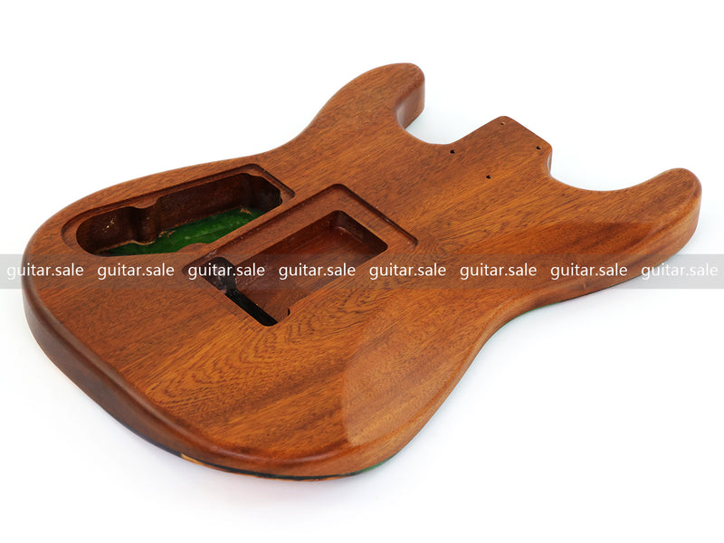One-of-a-Kind Burl Wood Veneer Epoxy Resin ST Style Electric Guitar Body (SBE-031)
