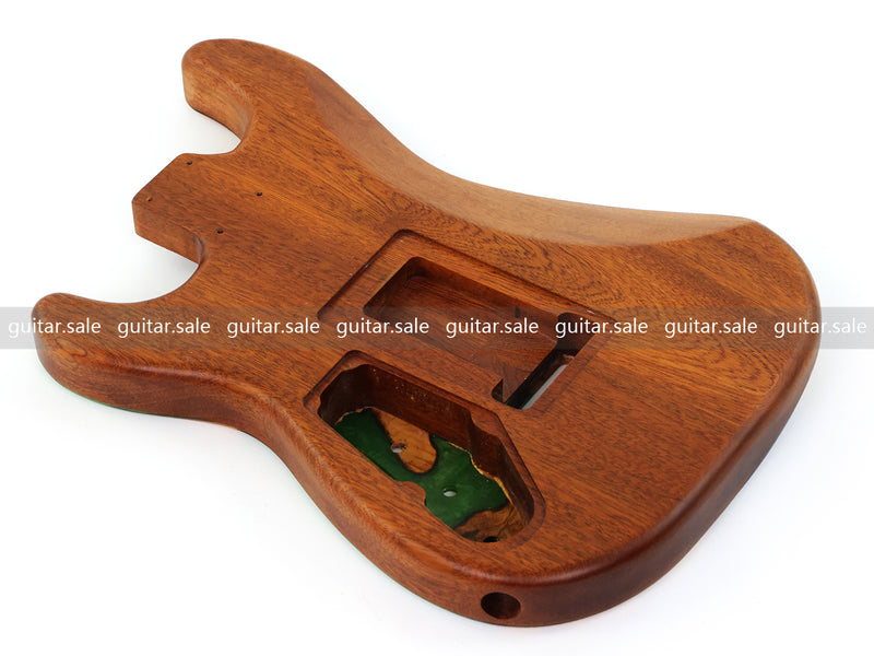 One-of-a-Kind Burl Wood Veneer Epoxy Resin ST Style Electric Guitar Body (SBE-031)