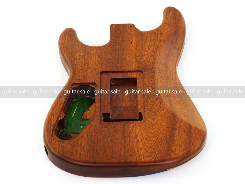 One-of-a-Kind Burl Wood Veneer Epoxy Resin ST Style Electric Guitar Body (SBE-031)