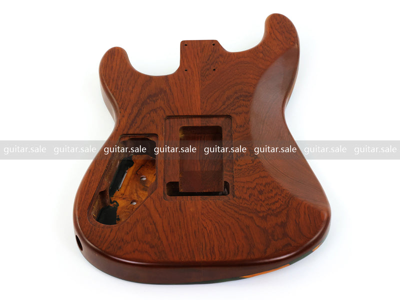 One-of-a-Kind Burl Wood Veneer Epoxy Resin ST Style Electric Guitar Body (SBE-032)