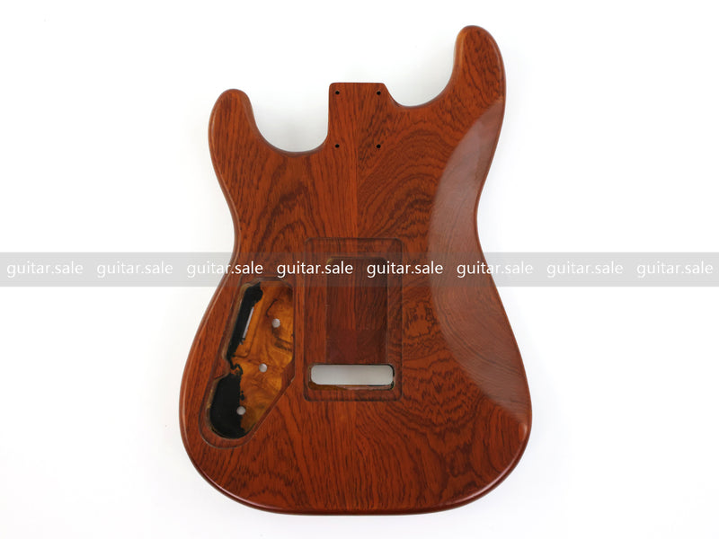 One-of-a-Kind Burl Wood Veneer Epoxy Resin ST Style Electric Guitar Body (SBE-032)