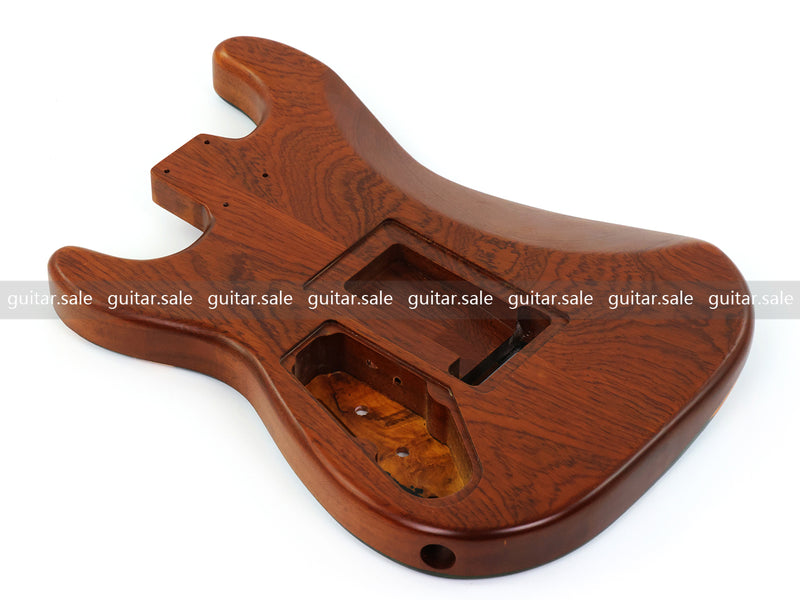 One-of-a-Kind Burl Wood Veneer Epoxy Resin ST Style Electric Guitar Body (SBE-032)
