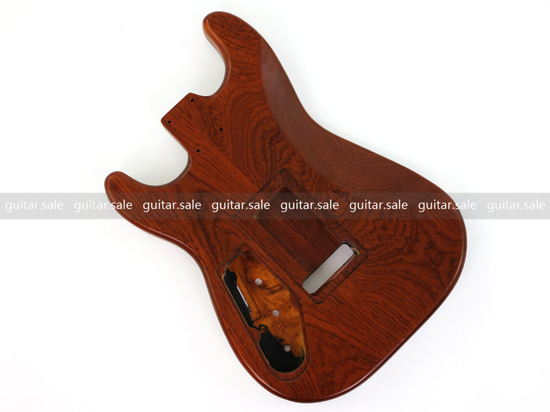 One-of-a-Kind Burl Wood Veneer Epoxy Resin ST Style Electric Guitar Body (SBE-032)
