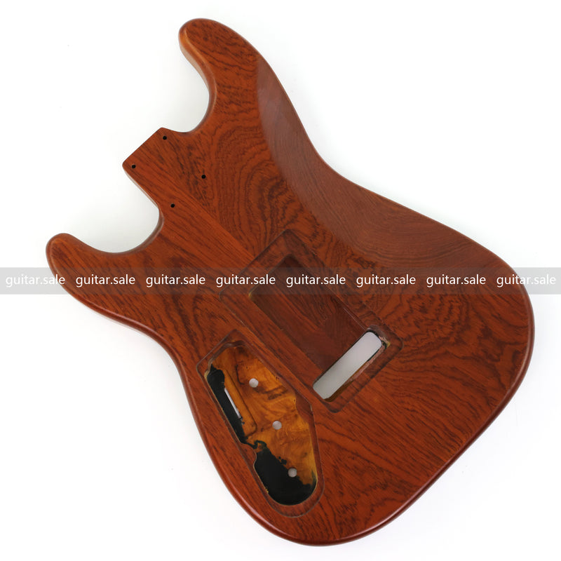 One-of-a-Kind Burl Wood Veneer Epoxy Resin ST Style Electric Guitar Body (SBE-032)