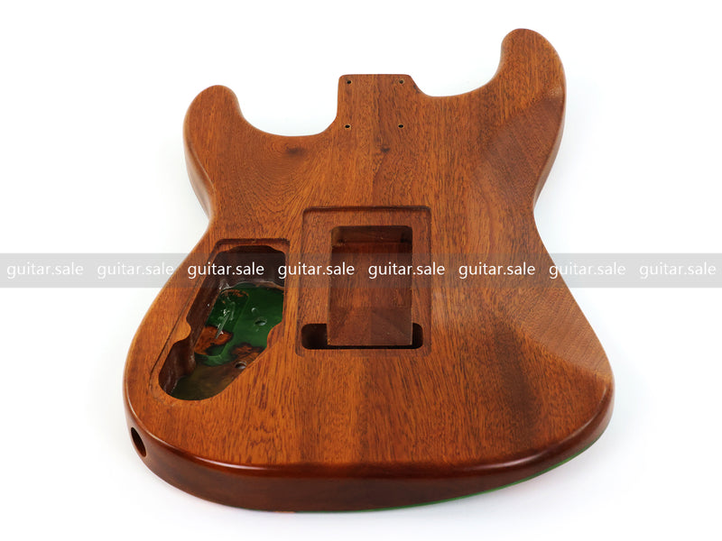 One-of-a-Kind Burl Wood Veneer Epoxy Resin ST Style Electric Guitar Body (SBE-033)