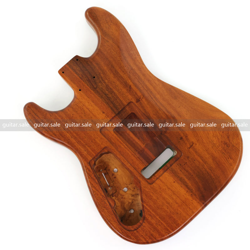 One-of-a-Kind Burl Wood Veneer Epoxy Resin ST Style Electric Guitar Body (SBE-034)