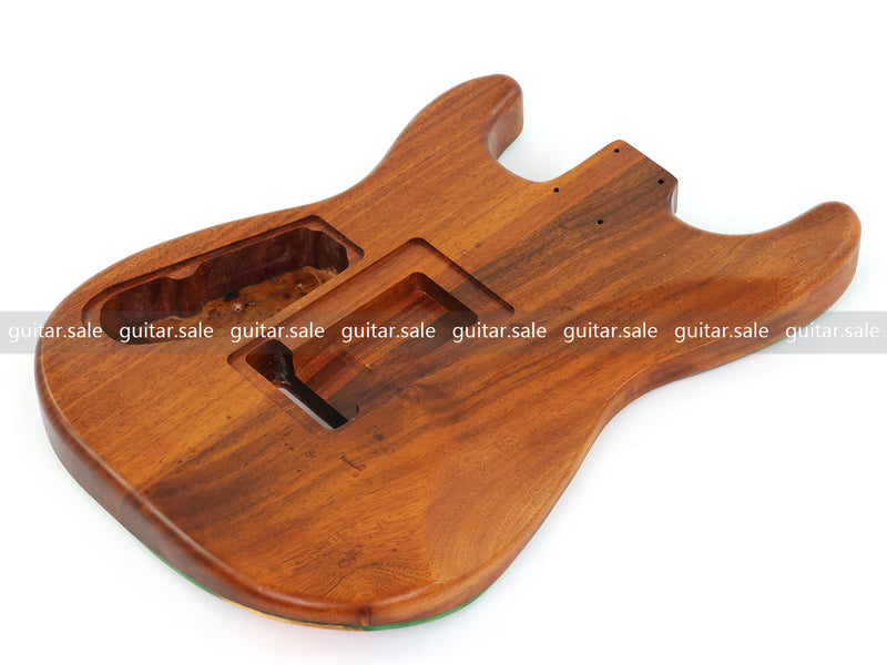 One-of-a-Kind Burl Wood Veneer Epoxy Resin ST Style Electric Guitar Body (SBE-034)