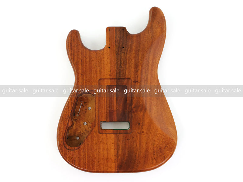 One-of-a-Kind Burl Wood Veneer Epoxy Resin ST Style Electric Guitar Body (SBE-034)