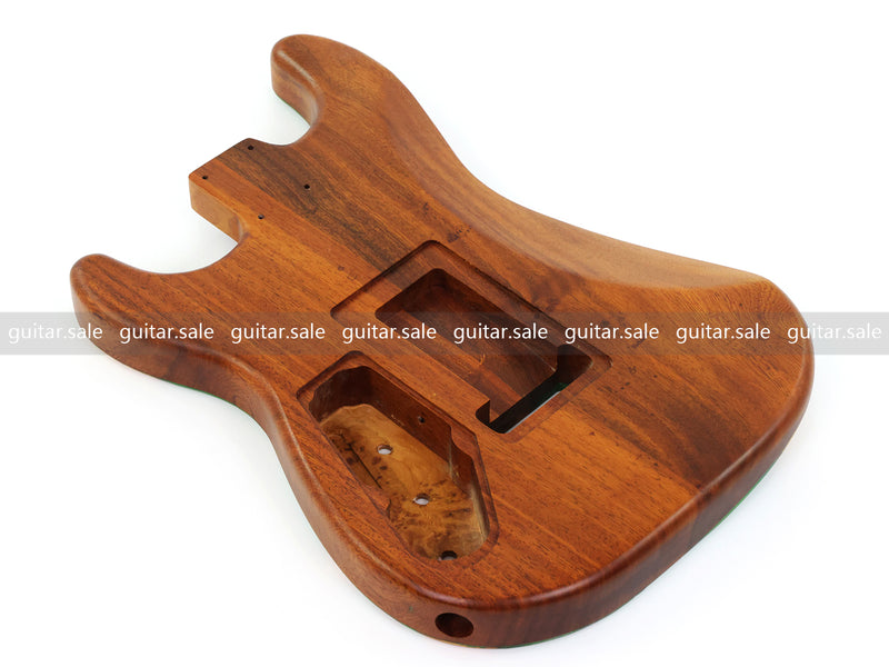 One-of-a-Kind Burl Wood Veneer Epoxy Resin ST Style Electric Guitar Body (SBE-034)