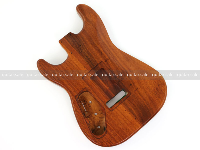 One-of-a-Kind Burl Wood Veneer Epoxy Resin ST Style Electric Guitar Body (SBE-034)