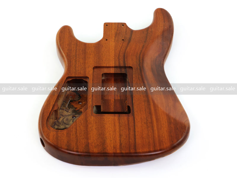 One-of-a-Kind Burl Wood Veneer Epoxy Resin ST Style Electric Guitar Body (SBE-035)
