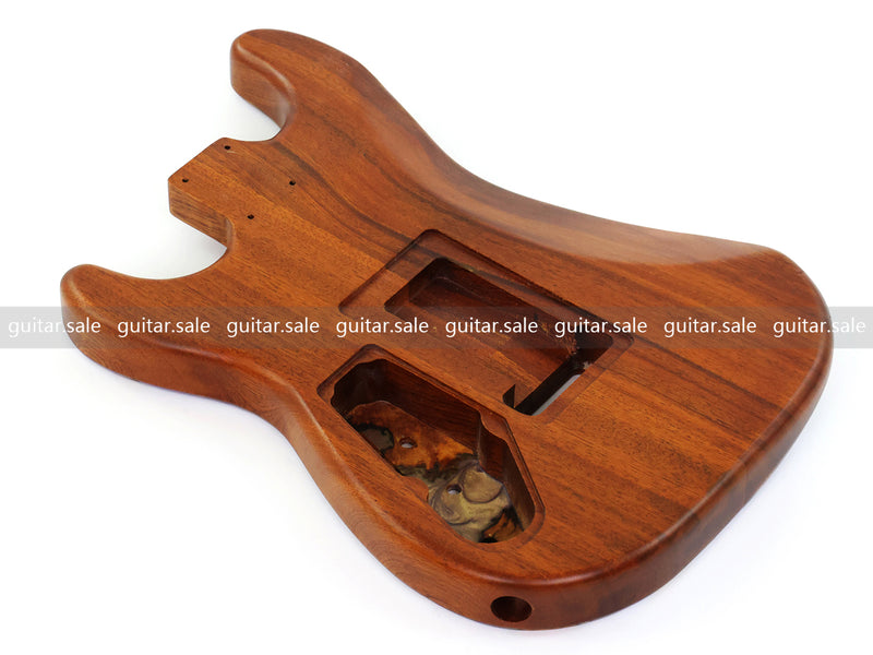 One-of-a-Kind Burl Wood Veneer Epoxy Resin ST Style Electric Guitar Body (SBE-035)