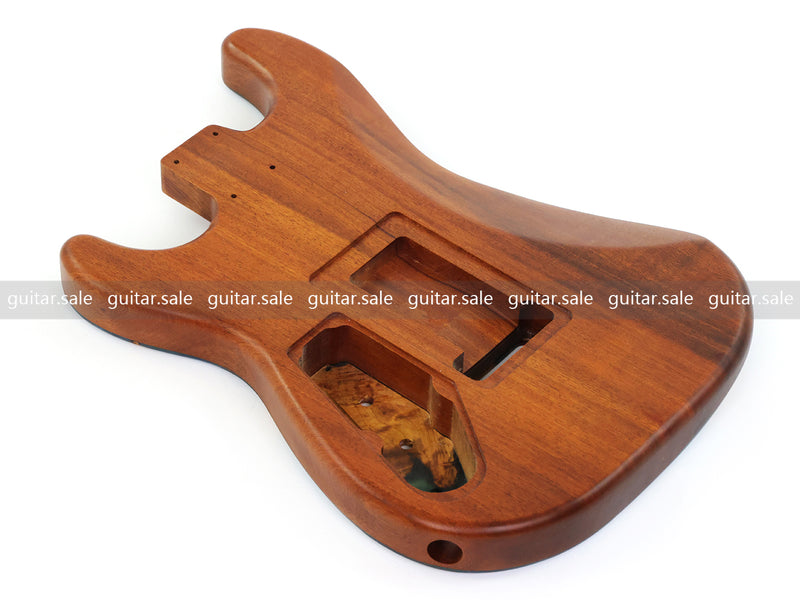 One-of-a-Kind Burl Wood Veneer Epoxy Resin ST Style Electric Guitar Body (SBE-036)