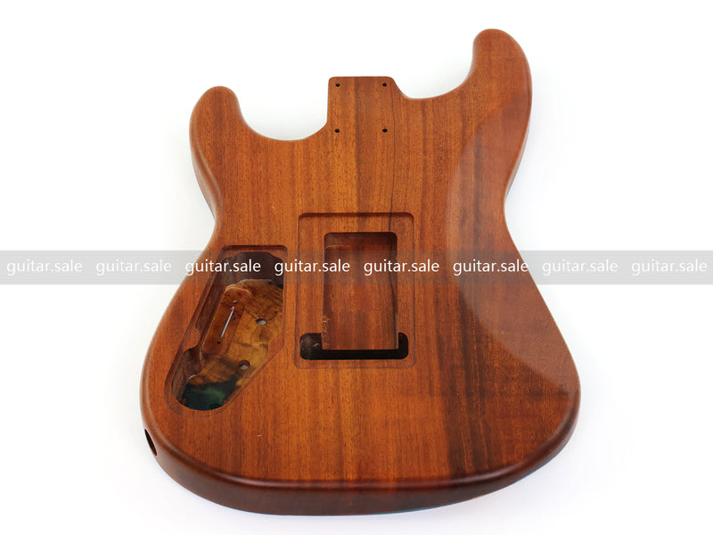 One-of-a-Kind Burl Wood Veneer Epoxy Resin ST Style Electric Guitar Body (SBE-036)