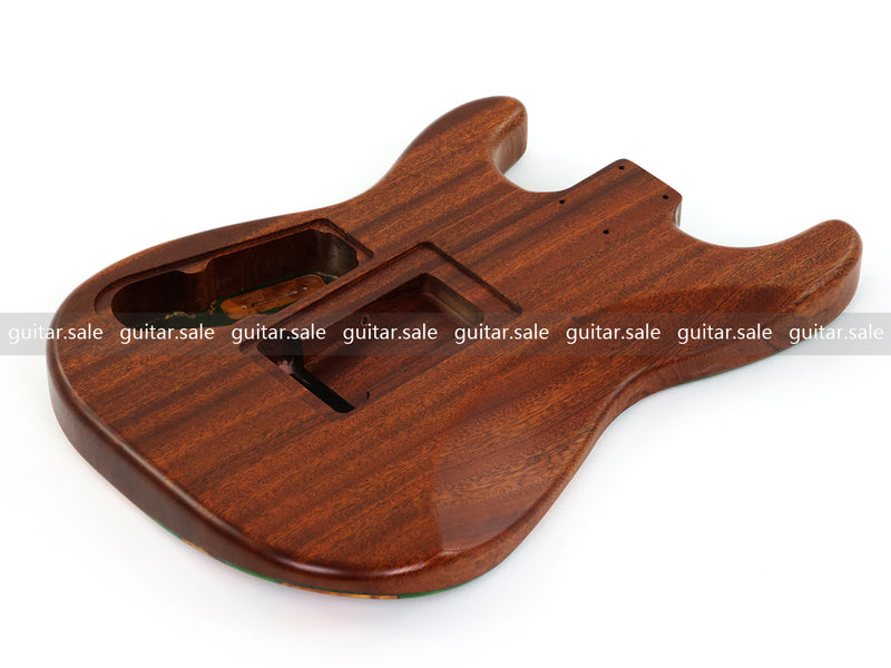 One-of-a-Kind Burl Wood Veneer Epoxy Resin ST Style Electric Guitar Body (SBE-037)