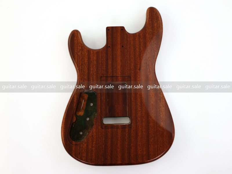 One-of-a-Kind Burl Wood Veneer Epoxy Resin ST Style Electric Guitar Body (SBE-037)