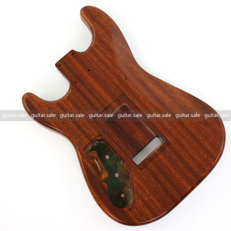 One-of-a-Kind Burl Wood Veneer Epoxy Resin ST Style Electric Guitar Body (SBE-037)