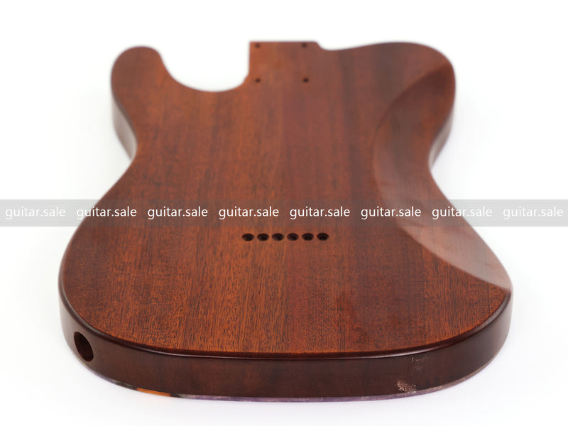 One-of-a-Kind Burl Wood Veneer Epoxy Resin TL Style Electric Guitar Body (BE-004)