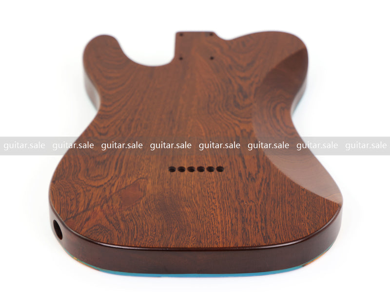 One-of-a-Kind Burl Wood Veneer Epoxy Resin TL Style Electric Guitar Body (BE-017)