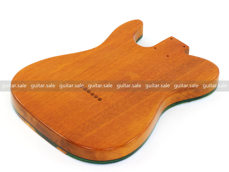 One-of-a-Kind Burl Wood Veneer Epoxy Resin Tele Style Electric Guitar Body (BE-018)