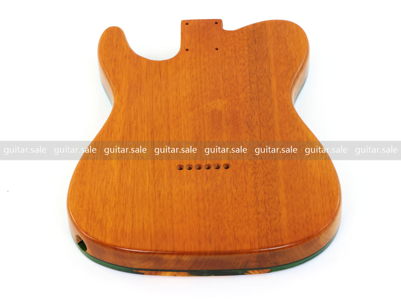 One-of-a-Kind Burl Wood Veneer Epoxy Resin Tele Style Electric Guitar Body (BE-018)