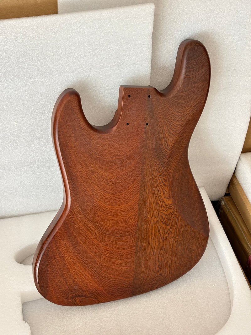 One-of-a-Kind Burl Wood Veneer Epoxy Resin Jazz Bass Style Electric Bass Guitar Body (JBE-006)