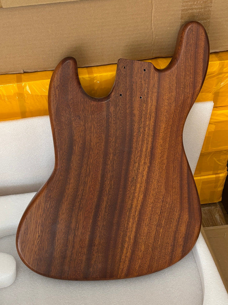 One-of-a-Kind Burl Wood Veneer Epoxy Resin Jazz Bass Style Electric Bass Guitar Body (JBE-009)