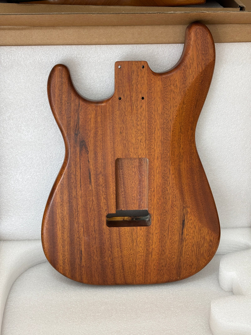 One-of-a-Kind Burl Wood Veneer Epoxy Resin ST Style Electric Guitar Body (SBE-030)