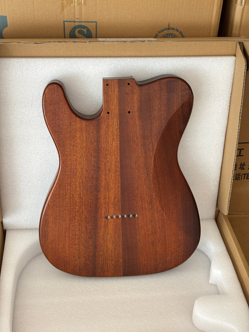 One-of-a-Kind Burl Wood Veneer Epoxy Resin Tele Style Electric Guitar Body (BE-019)