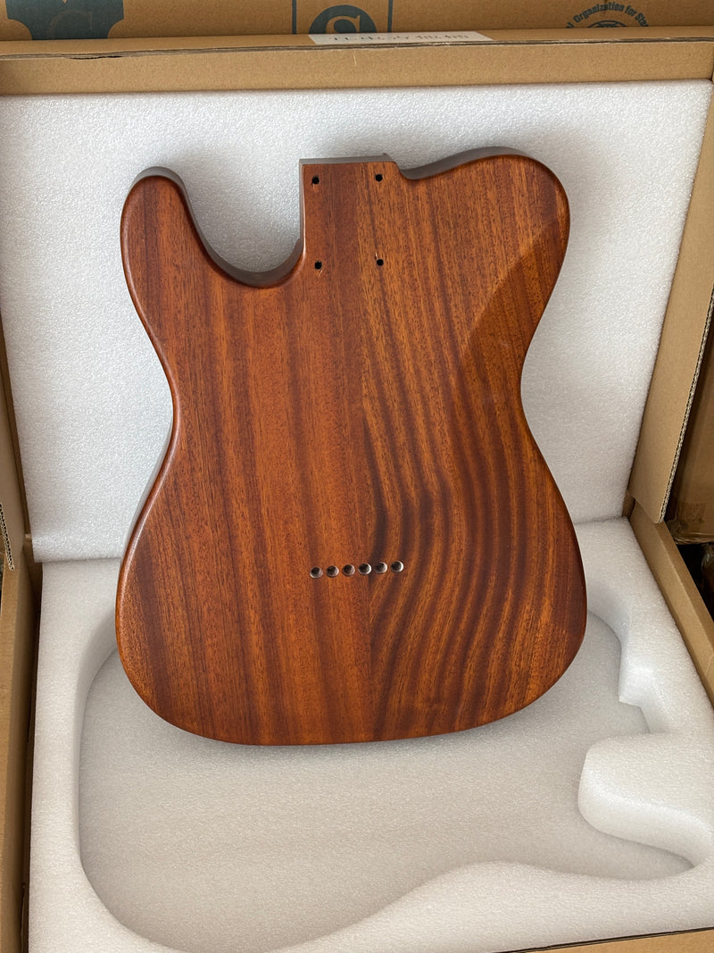 One-of-a-Kind Burl Wood Veneer Epoxy Resin Tele Style Electric Guitar Body (BE-020)