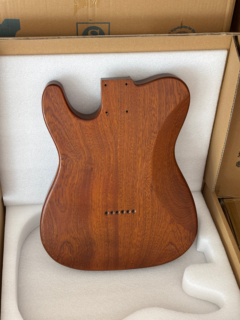 One-of-a-Kind Burl Wood Veneer Epoxy Resin Tele Style Electric Guitar Body (BE-021)