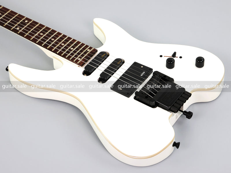PANGO MUSIC Headless Electric Guitar with Gloss White Finish (GKS-035)