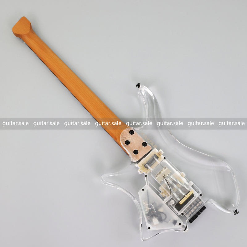 PANGO MUSIC Solid Acrylic Body Headless Electric Guitar (PTH-091)
