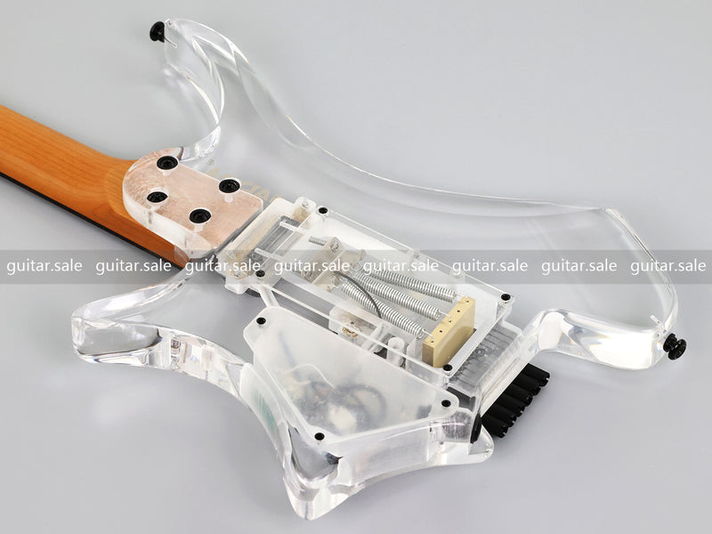PANGO MUSIC Solid Acrylic Body Headless Electric Guitar (PTH-091)