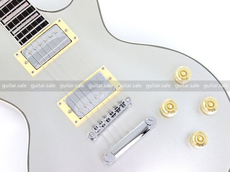 PANGO MUSIC XG Series XLP Custom Electric Guitar with Gloss Metallic Silver Finish (XLP-126)
