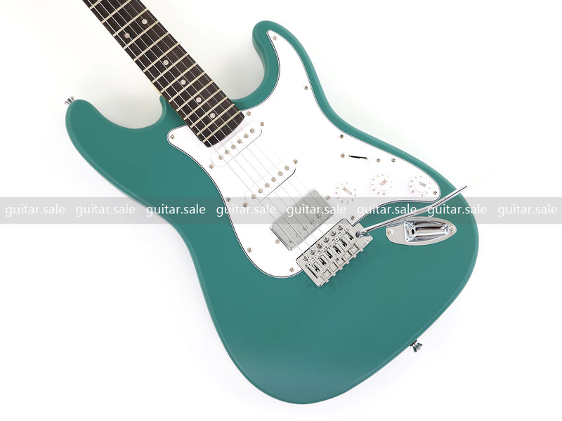 6-String ST-Style Electric Guitar with Matte Teal Finish (PHY-167F, Fast Shipping, Tariff-free)