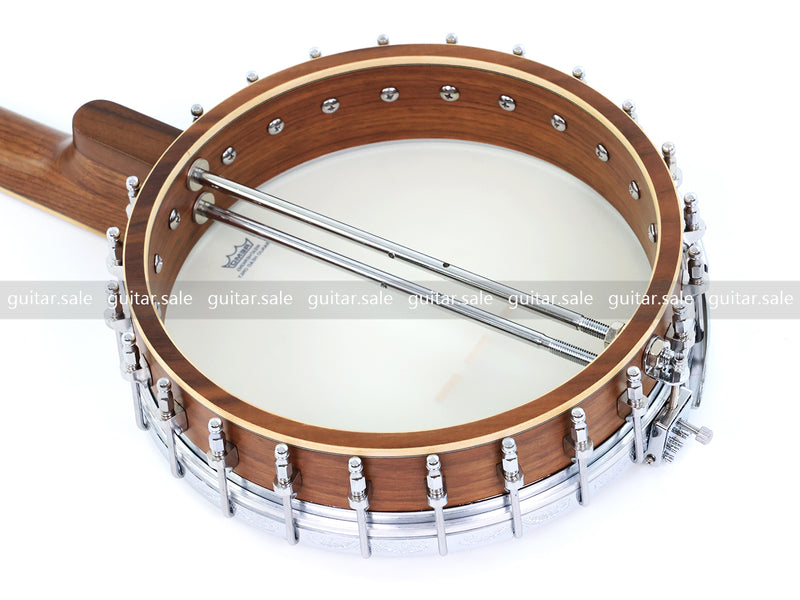 Pango Music 5 String Open Back Walnut Neck & Rim Banjo (HDB-512)