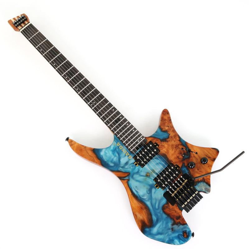 Pango Music 6-String Headless ResinBurl Body Electric Guitar (PTH-087S-06)
