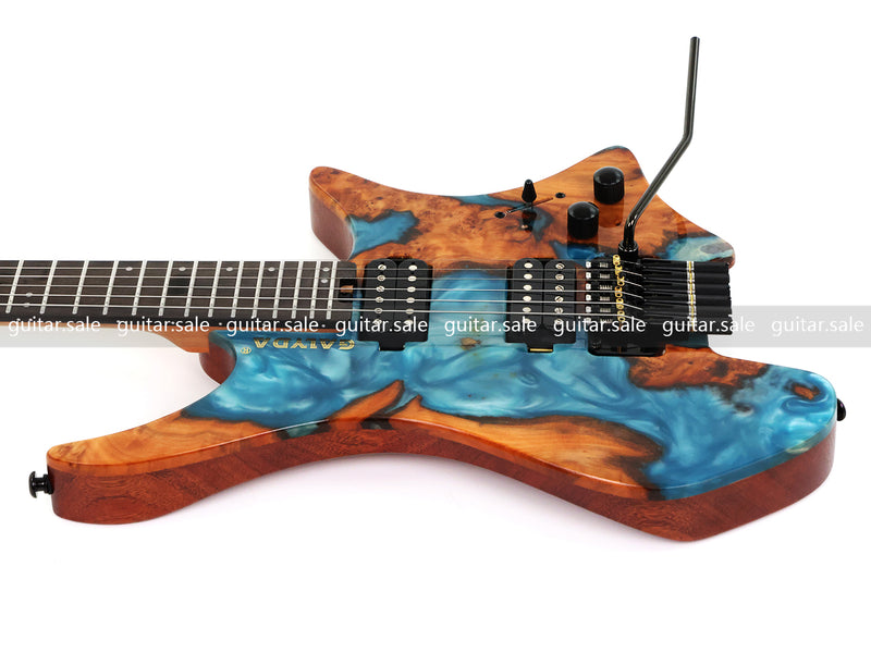 Pango Music 6-String Headless ResinBurl Body Electric Guitar (PTH-087S-06)