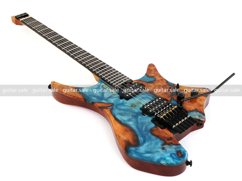 Pango Music 6-String Headless ResinBurl Body Electric Guitar (PTH-087S-06)