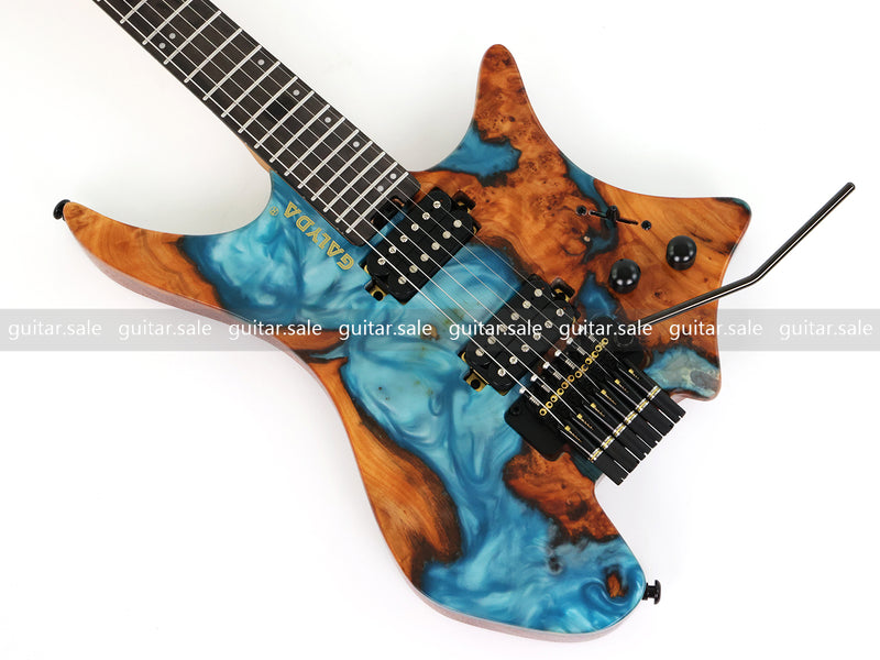Pango Music 6-String Headless ResinBurl Body Electric Guitar (PTH-087S-06)