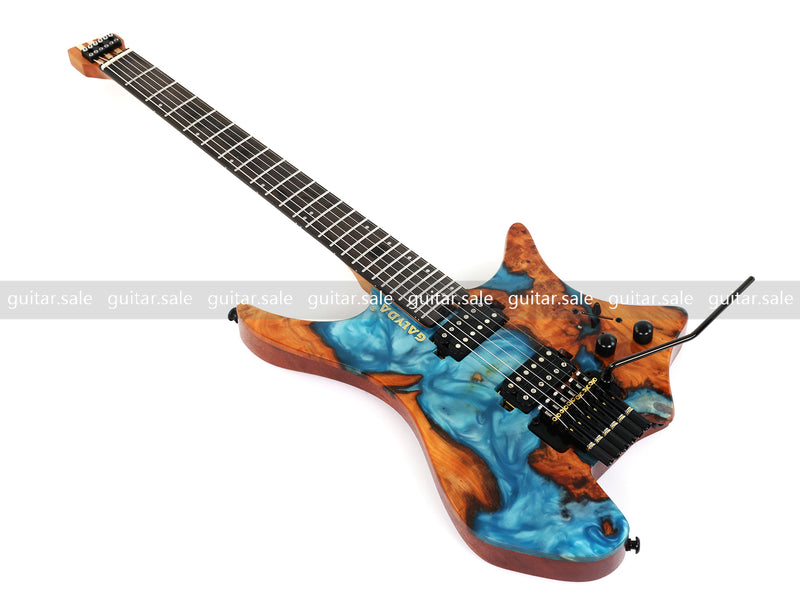Pango Music 6-String Headless ResinBurl Body Electric Guitar (PTH-087S-06)