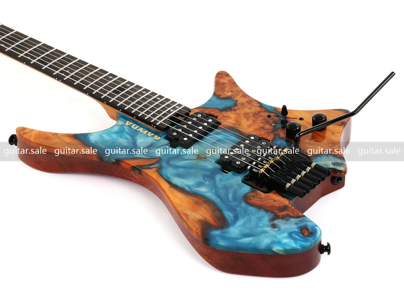Pango Music 6-String Headless ResinBurl Body Electric Guitar (PTH-087S-06)